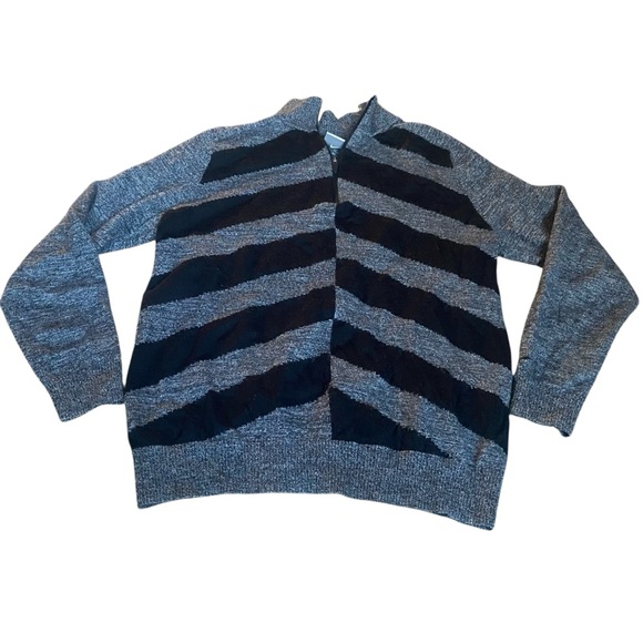 Nike Golf Mens Medium Tour Performance Sweater 1/4 Zip Merino Wool Blend Stripe - Picture 1 of 11